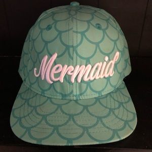 Little Mermaid Flat Brim Embroidered Baseball Cap